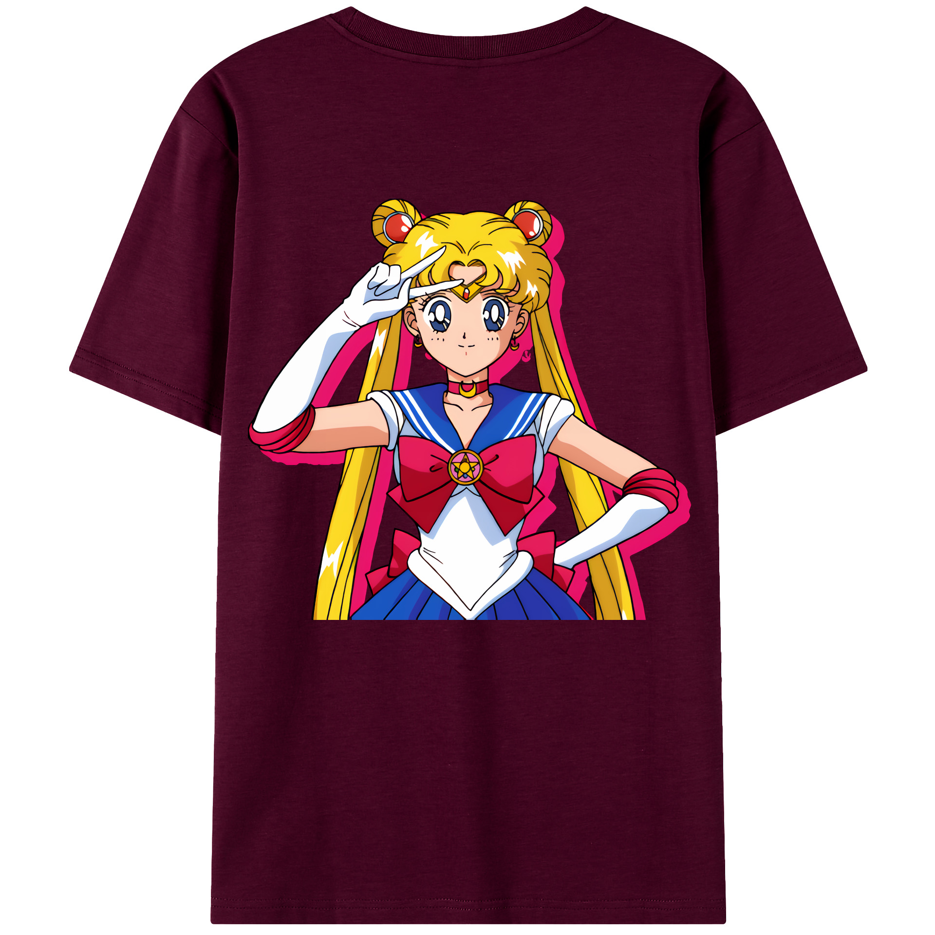 （画像用） 美少女戦士セーラームーン 月野 うさぎ つきの うさぎ Sailor Moon Tsukino Usagi レディース半袖Tシャツ(バックプリント)